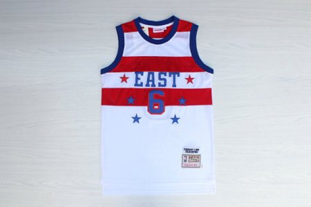Maillot De Basket All Star 1980 Julius Winfield Erving 6 Engrener Blanc